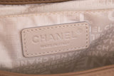 Chanel Taupe Limited Edition Accordion Pleat Lambskin Leather Shoulder Bag