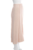 Chanel 1999 Pink Woven Linen Maxi Skirt SZ 36