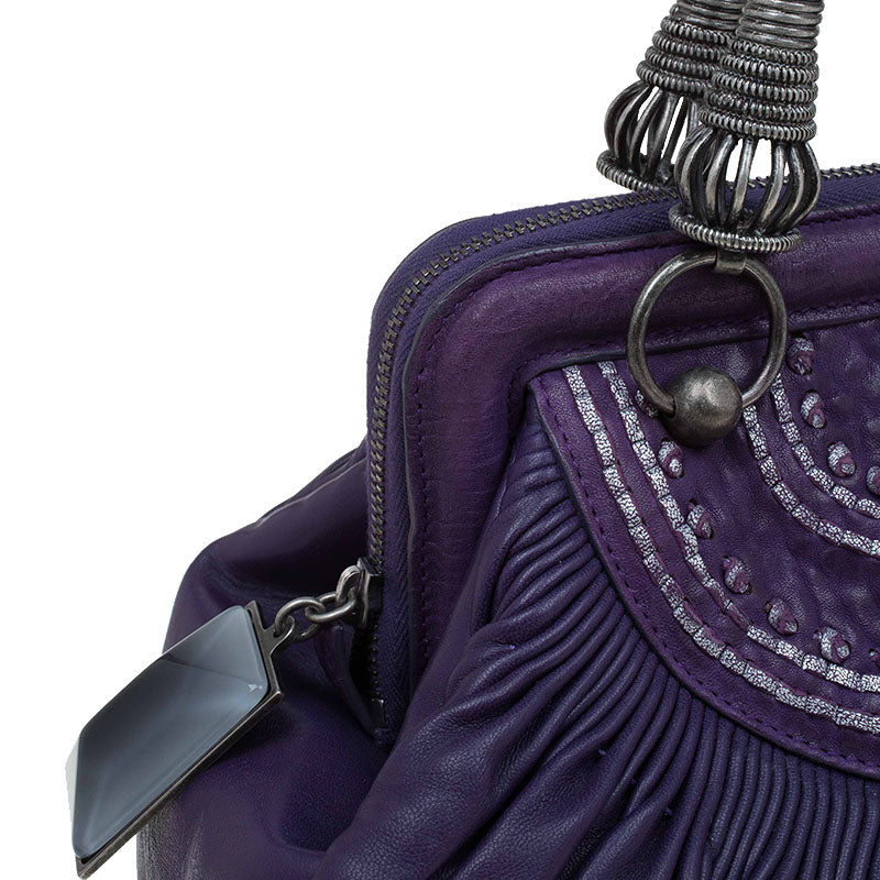 Dior Pleated Leather Plisse Satchel