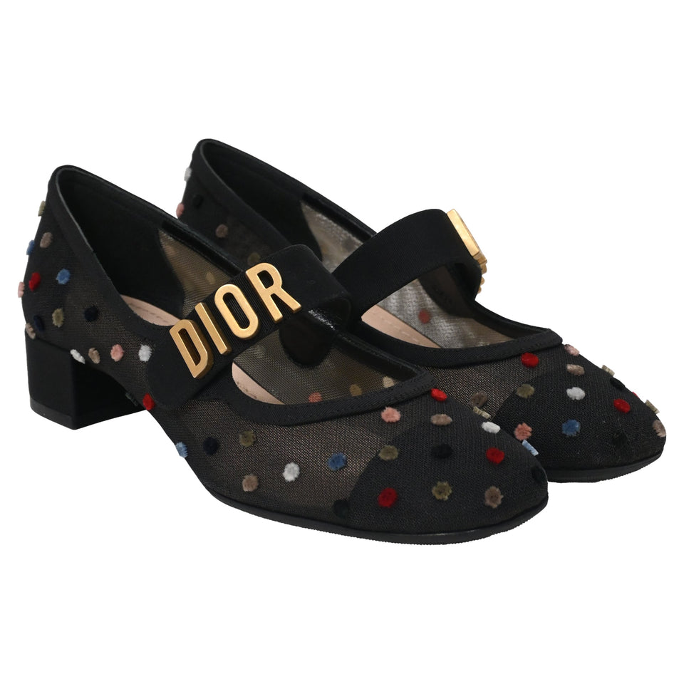 Dior Baby-D Mary Jane Pumps in Black Polyester