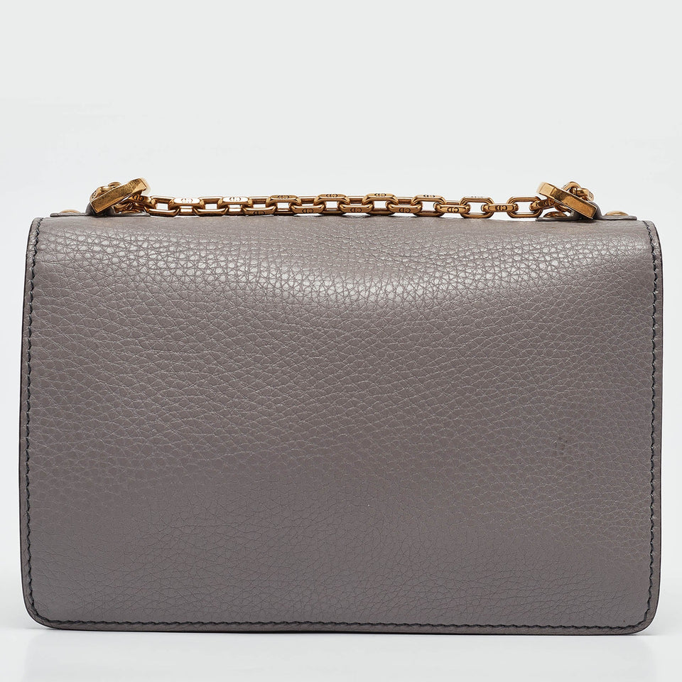 Dior Grey Leather Medium J'adior Flap Shoulder Bag