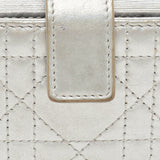 Dior Silver Cannage Leather Lady Dior 5 Gusset Card Holder..