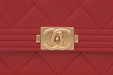 Chanel Hot Pink Calfskin Boy GHW  WOC