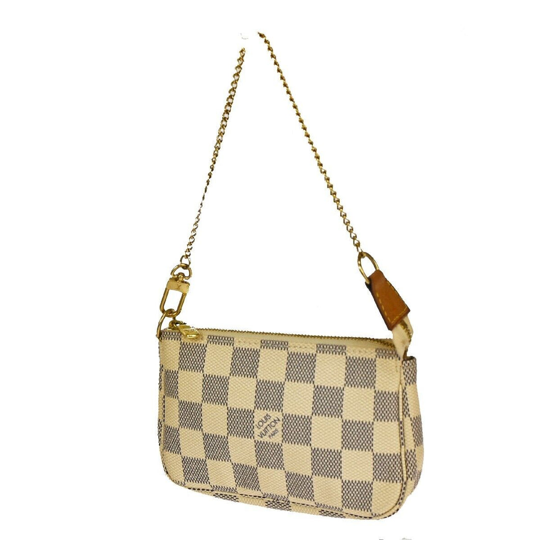 Louis Vuitton Mini Pochette Accessoires  Canvas Clutch Bag