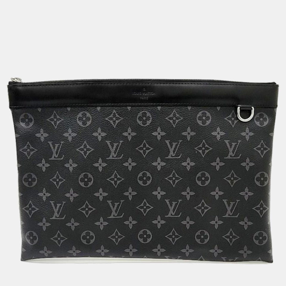 Black Monogram Eclipse Canvas Pochtte Apollo Clutch Bag