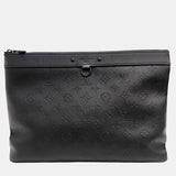 Black Monogram Leather Discovery Pochette Clutch