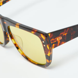 Dior Brown Havana/yellow 086Ho Diorclub2 Rectangle Sunglasses