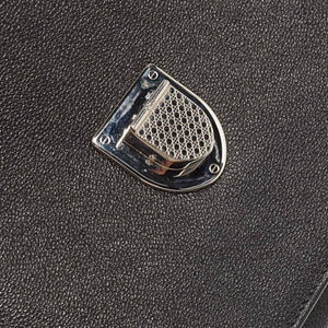 Dior Black Leather Diorama Chain Link Top Handle Bag..