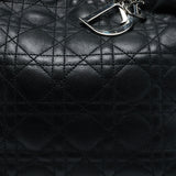 Dior Black Cannage Quilted Leather Soft Lady Dior Tote