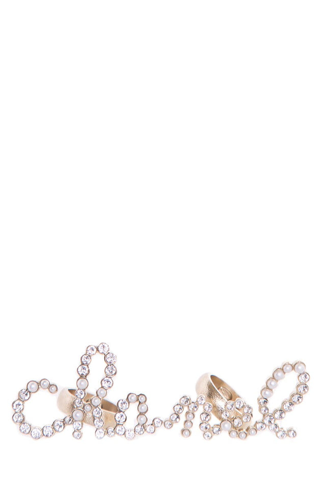 Chanel Gold & Pearl Stack Ring Set SZ 6/7.5