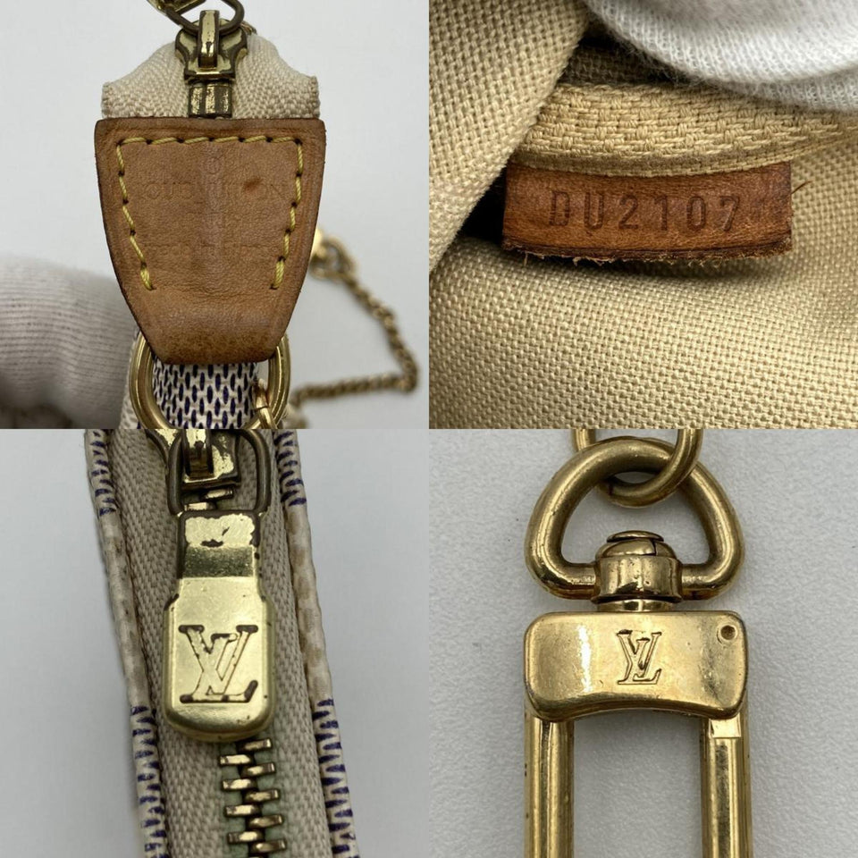 Louis Vuitton Mini Pochette Accessoires  Canvas Clutch Bag
