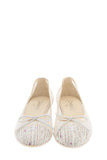 Chanel Cream Lace & Tweed Flats SZ 37