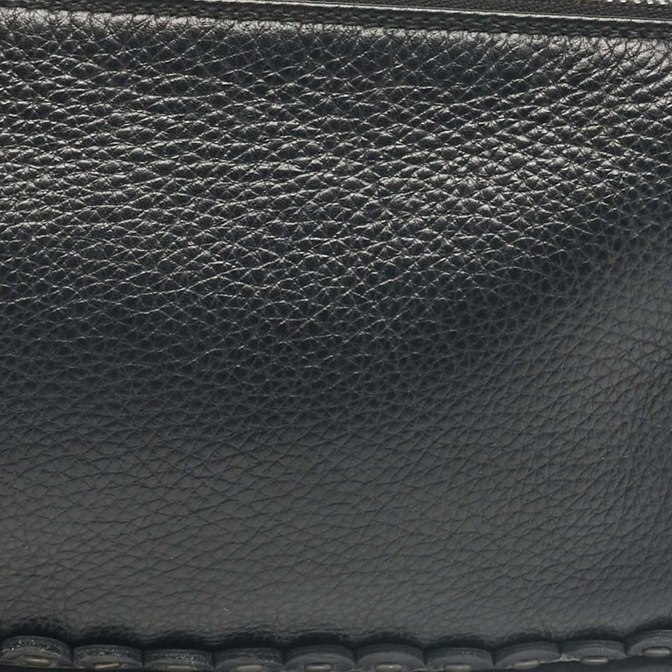 Dior Black Leather Ethnic Clutch Bag