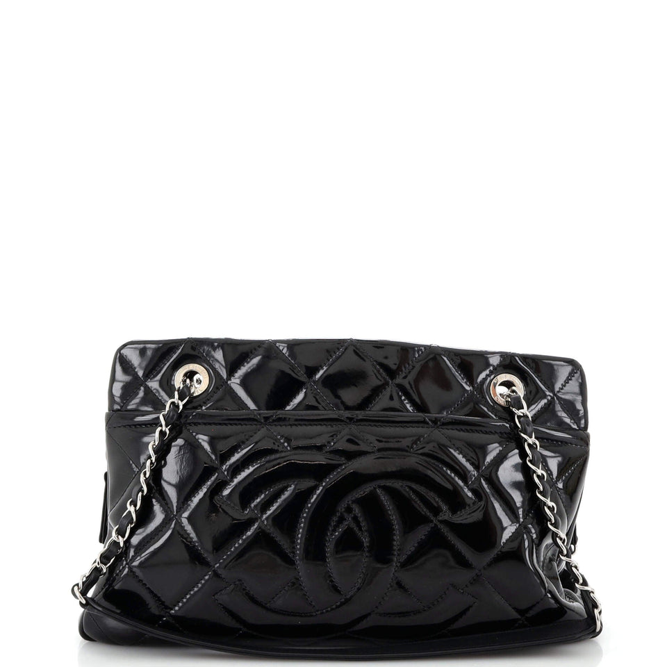 CHANEL Timeless CC Shopping Tote Quilted Patent Medium