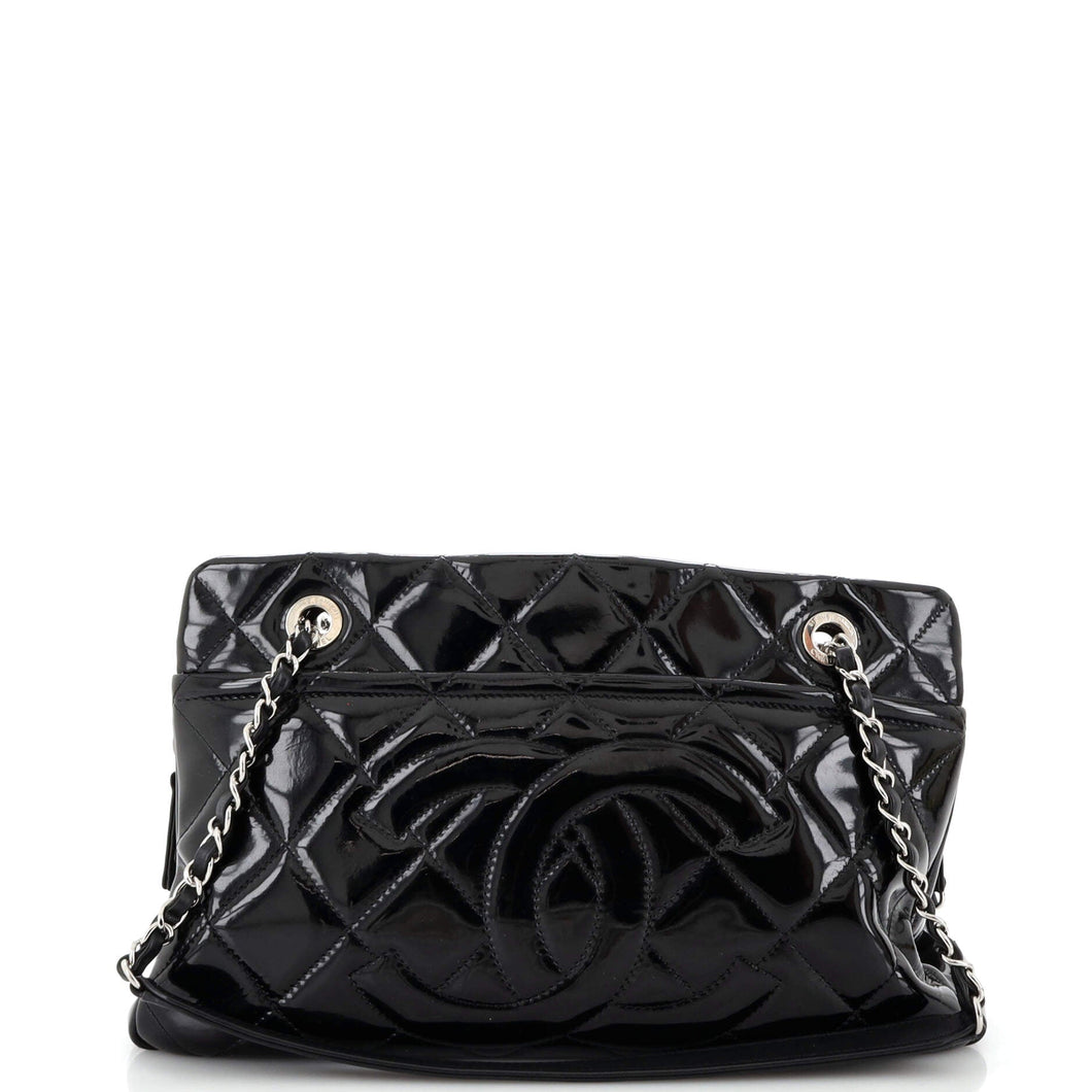 CHANEL Timeless CC Shopping Tote Quilted Patent Medium