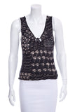 Chanel Black Printed Tank SZ 36