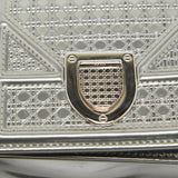 Dior Silver Cannage Patent Leather Baby Diorama Chain Bag