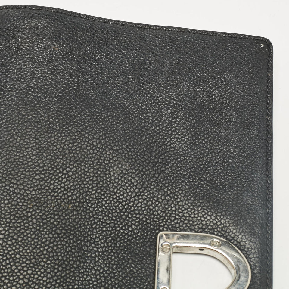 Dior Black Leather Medium Diorama Flap Shoulder Bag