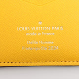Louis Vuitton Damier Organizer Do Push N40596 Brown x Yellow   Card Case