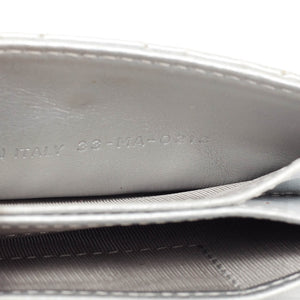 Dior Silver Cannage Leather Lady Dior 5 Gusset Card Holder..