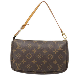 Louis Vuitton Pochette Accessoire  Canvas Clutch Bag