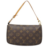 Louis Vuitton Pochette Accessoire  Canvas Clutch Bag