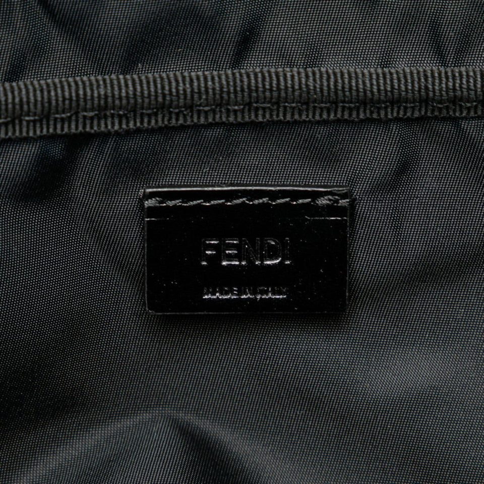 Fendi  Canvas Leather Clutch Bag Pouch (Pre-Owned)
