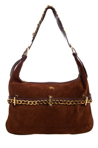 Burberry Brown Suede Hobo