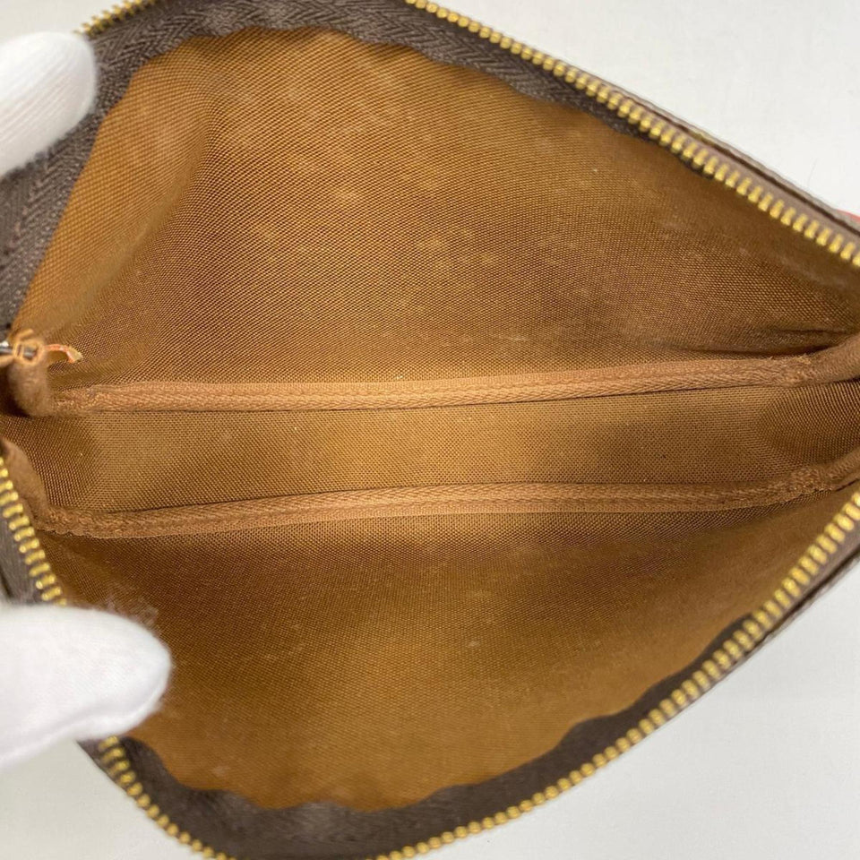 Louis Vuitton Pochette Accessoire  Canvas Clutch Bag