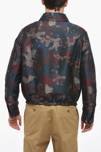 Dior PETER DOIG X DIOR Jacquard Fabric Bomber Jacket with Front Z