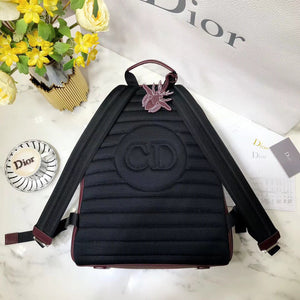 Dior Rider Rucksack Backpack In Burgundy Calfskin