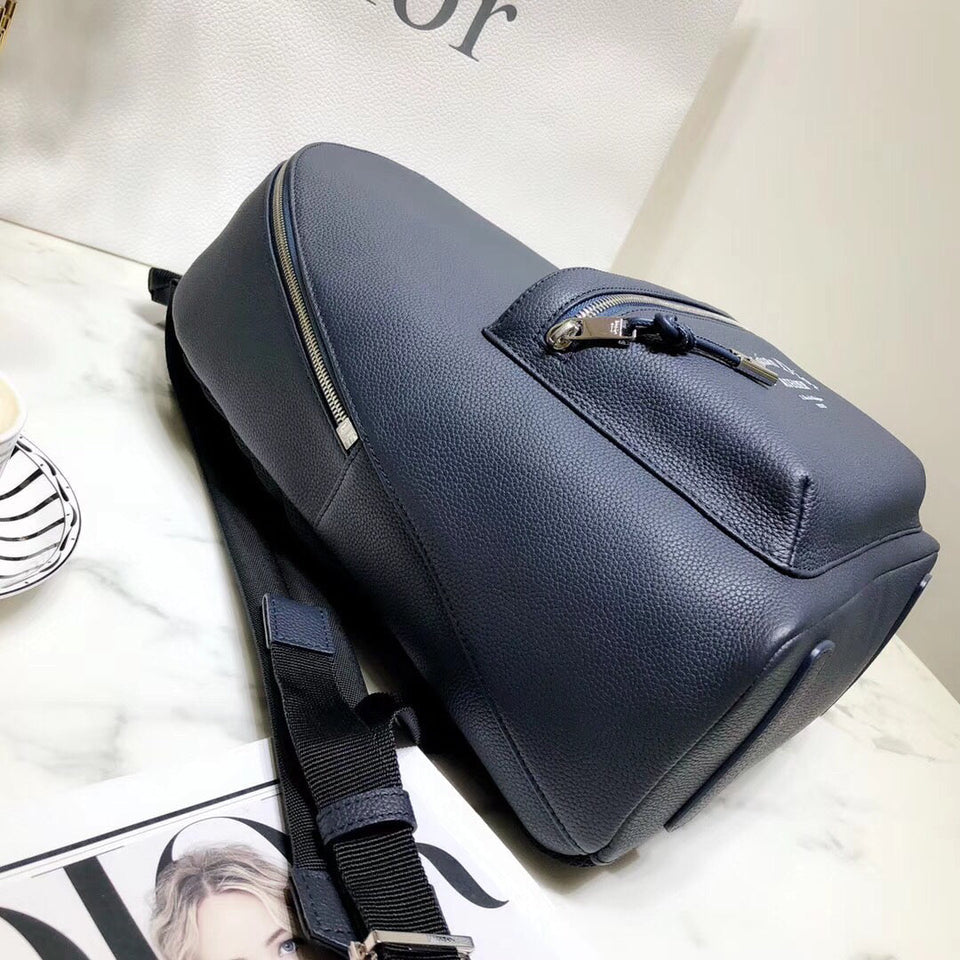 Dior Rider Rucksack Backpack In Navy Blue Calfskin