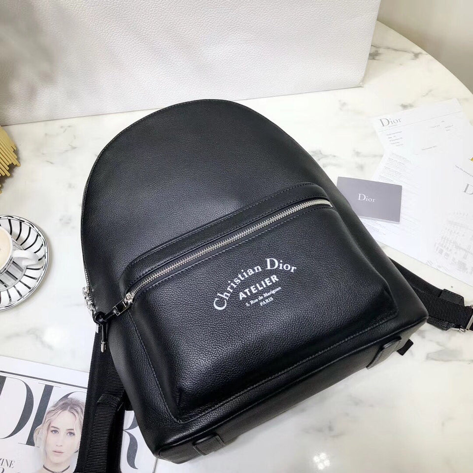 Dior Rider Rucksack Backpack In Black Calfskin