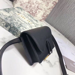 Dior Black Calfskin Saddle Belt Bag