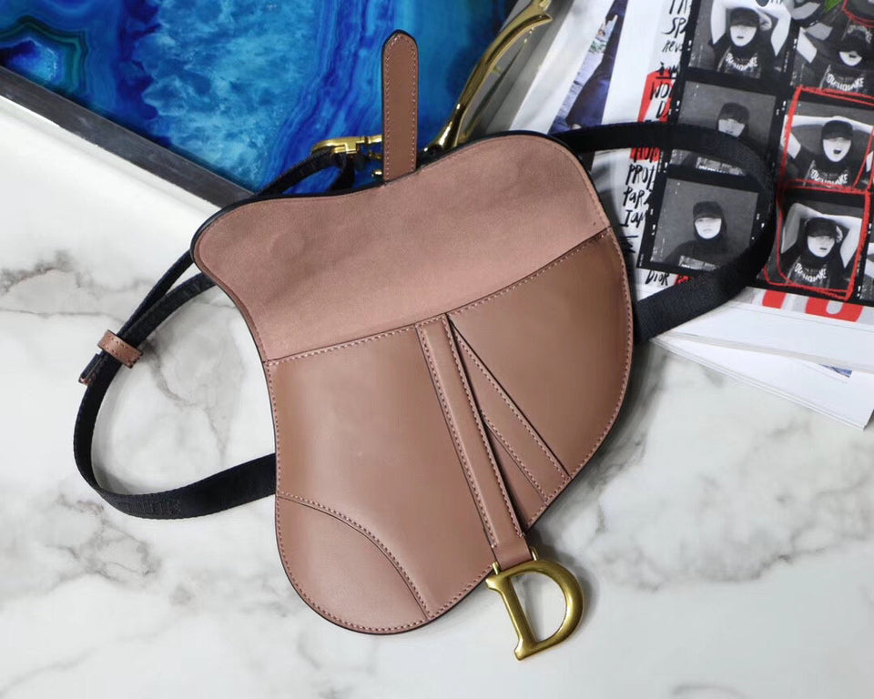 Dior Saddle Belt Bag In Powder Smooth Calfskin