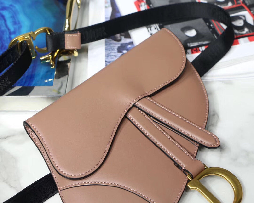 Dior Saddle Belt Bag In Powder Smooth Calfskin