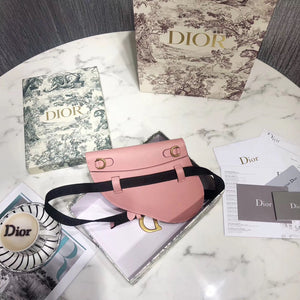 Dior Saddle Belt Bag In Powder Grained Calfskin