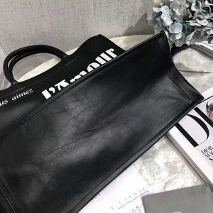 Dior Surrealism Book Tote In Black Printed Calfskin