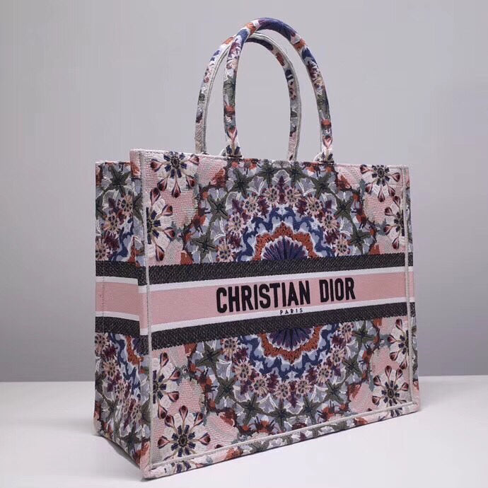 Dior Book Tote Bag Embroidered KaleiDiorscopic