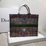 Dior Butterfly Book Tote In Multicolor Embroidered Canvas