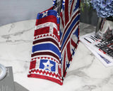 Dior Book Tote Bag In French Flag Embroidered Canvas