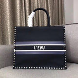 Dior Book Tote In Multicolor Water Element Hand-painted