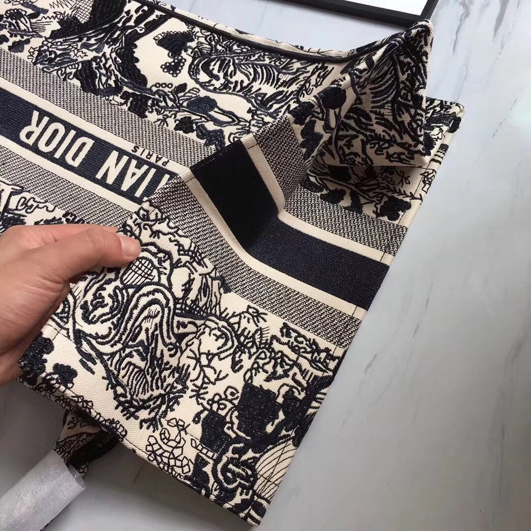 Dior Book Tote Toile De Jouy Bag