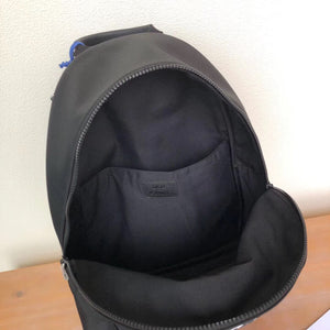 Dior X Kaws Black Nylon Backpack With Blue Dior logo