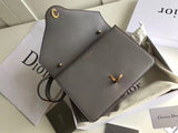 Dior Cest Dior Flap Bag In Grey Calfskin