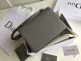 Dior Cest Dior Flap Bag In Grey Calfskin