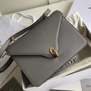 Dior Cest Dior Flap Bag In Grey Calfskin