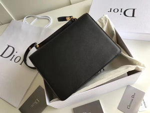 Dior Cest Dior Flap Bag In Black Calfskin