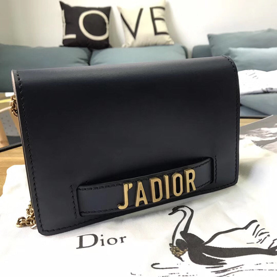 Dior Navy Blue JAdior Wallet On Chain Pouch