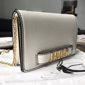 Dior White JAdior Wallet On Chain Pouch